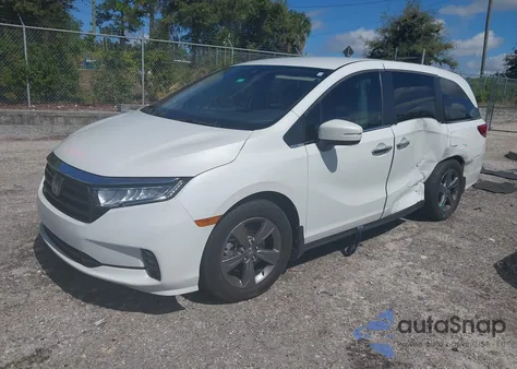 2021 Honda Odyssey Ex z USA, uszkodzony, nr VIN 5FNRL6H50MB044170